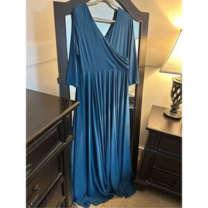NEW Maternity Off Shoulder Wrap Gown Maxi Photo Shoot Dress 2X